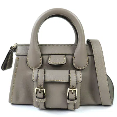 Pre-owned Chloé Gray Leather Handbag Shoulder Bag ()