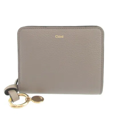 Pre-owned Chloé Gray Leather Wallet (bi-fold) ()