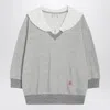 Chloé Cotton-blend French Terry Sweatshirt In Gray