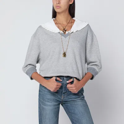 Chloé Gray Marl Fleece Sweatshirt
