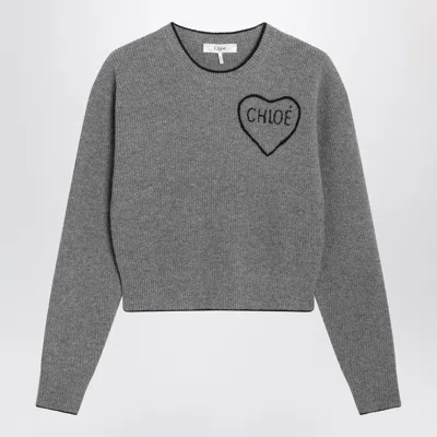 Chloé Gray Wool And Cashmere Sweater