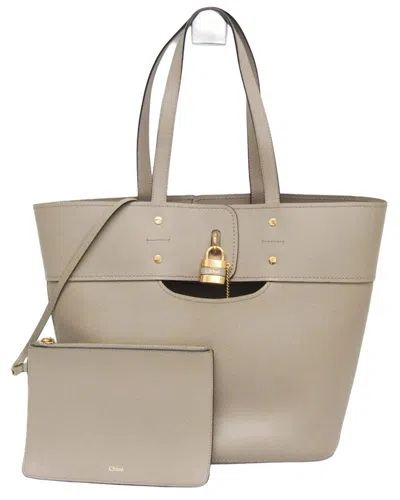 Chloé Grayish Leather Tote (authentic Pre-loved)