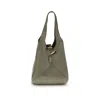 Chloé Green Calf Leather Bos Taurus Shoulder Bag In Gray