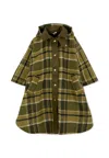 Chloé Green Cape For Girl With Logo In Multi