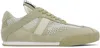 Chloé Kick Mesh And Leather Low-top Sneakers In Gold