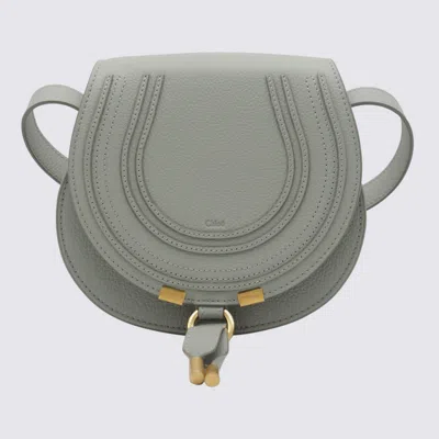 Chloé Marcie Small Crossbody Bag In Grained Calfskin In Gray