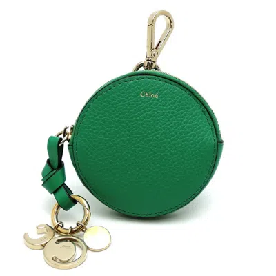 Pre-owned Chloé Green Leather Coin Purse/coin Case ()