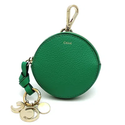 Pre-owned Chloé Green Leather Coin Purse/coin Case ()