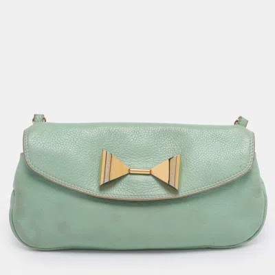 Pre-owned Chloé Green Leather Crossbody Bag