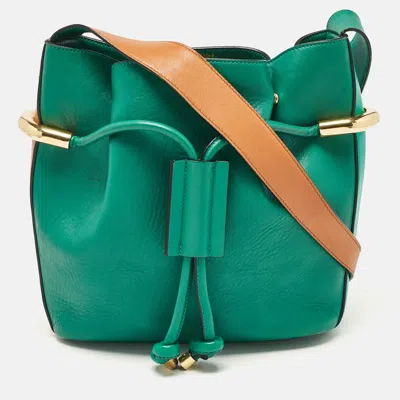 Pre-owned Chloé Green/brown Leather Emma Shoulder Bag