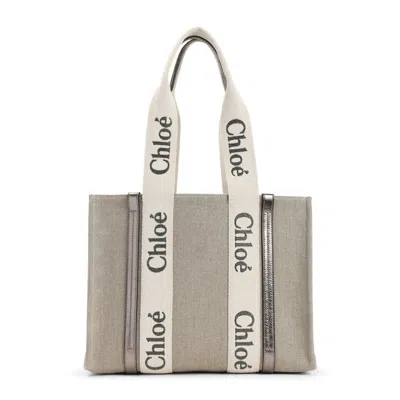 Chloé Chloe Woody Shoulder Bag Women In Gray