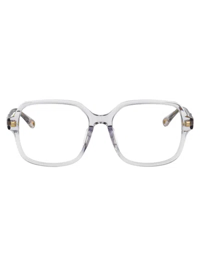 Chloé Grey Acetate Optical Glasses In Metallic