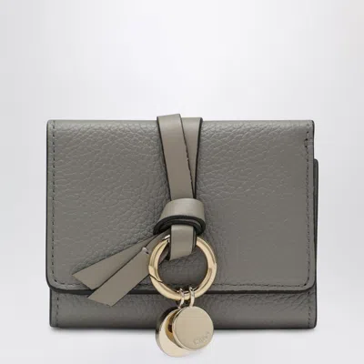 Chloé Grey Alphabet Mini Trifold Wallet In Gray
