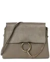 Chloé Grey Calfskin Leather Medium Faye Fringe Shoulder Bag (authentic Pre-  Loved)