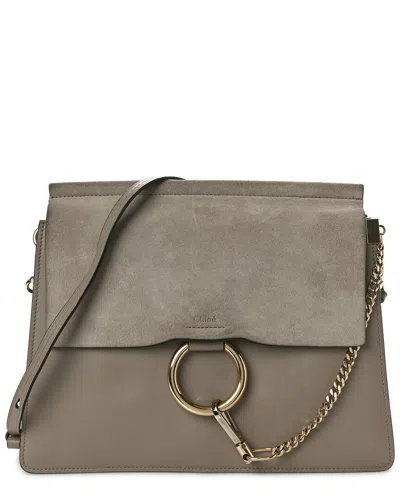 Chloé Grey Calfskin Leather Medium Faye Fringe Shoulder Bag (authentic Pre-  Loved)