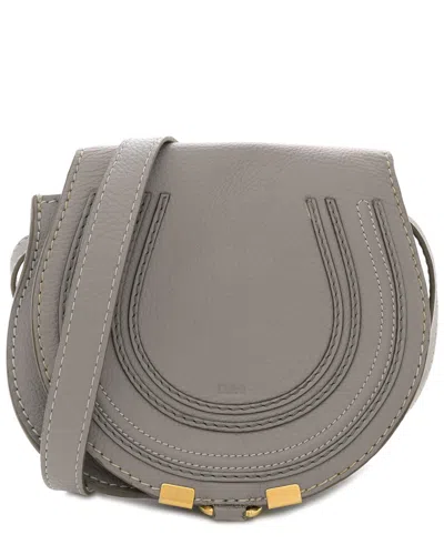 Chloé Grey Calfskin Leather Medium Marcie Round Crossbody Bag (authentic Pre-  Loved)