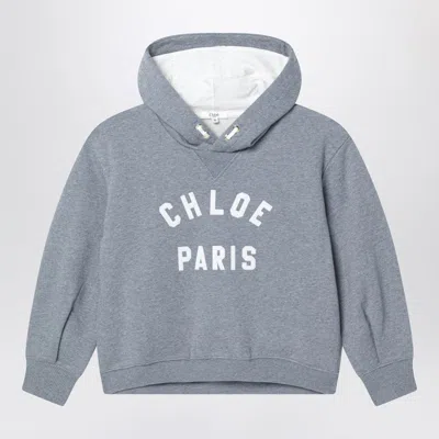 CHLOÉ GREY HOODIE WITH LOGO