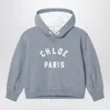 Chloé Grey Hoodie With Logo In Gray