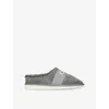 Chloé Grey Kids' Shearling And Suede Slippers&nbsp; Eur 32 / 13 Uk In Gray