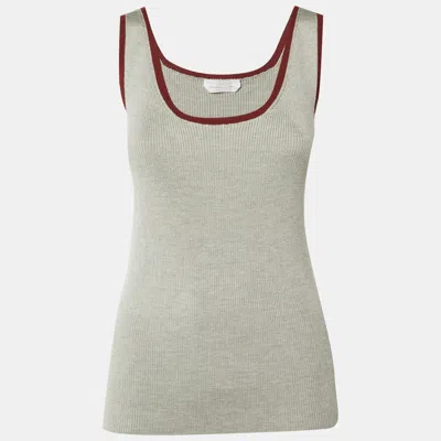 Pre-owned Chloé Grey Knit Tank Top M In Gray
