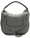 Chloé Grey Leather Marcie Large Hobo (authentic Pre-loved) In Gray
