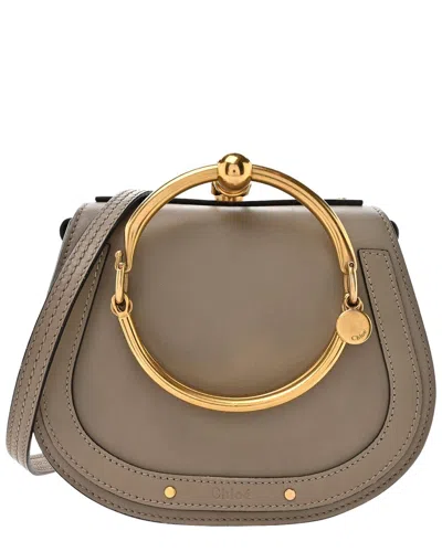 Chloé Grey Leather Nile Bracelet Bag Small (authentic Pre-loved)