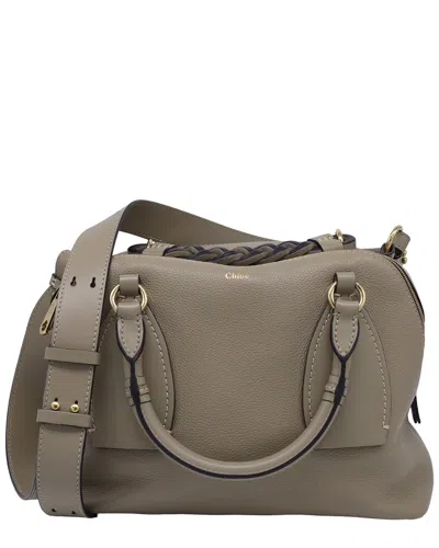 Chloé Grey Leather Small Daria Shoulder Bag (authentic Pre-loved)