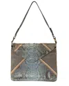 Chloé Grey Python Leather Envelope Bag (authentic Pre-loved) In Multi