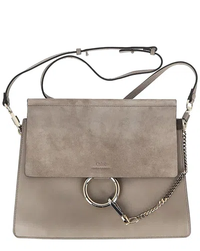 Chloé Grey Sheep Leather Motty Faye Medium Shoulder Bag (authentic Pre-loved)