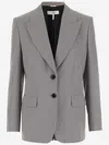 Chloé Tailored Jacket In Wool Grain De Poudre Grey Size 6 100% Wool, Horn Bubalus Bubalis, Farmed, Coo Ind In Grey