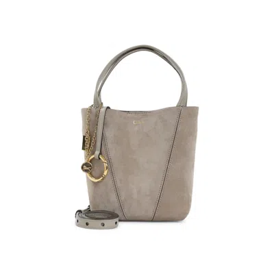 Chloé Grey Spin Tote In Gray