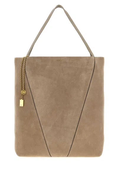 Chloé Grey Spin Tote In Nude
