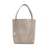 Chloé Motty Grey Suede Calf Leather Spin Shoulder Bag In Gray