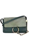 Chloé Grey Suede Faye Chain Crossbody (authentic Pre-loved)