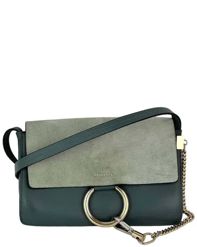 Chloé Grey Suede Faye Chain Crossbody (authentic Pre-loved)