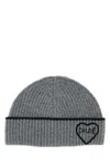 Chloé Grey Wool Blend Beanie Hat In Metallic