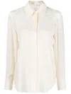 Chloé Guipure-detail Silk Shirt In Neutral
