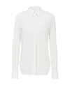 Chloé Ivory Crepe Button-up Shirt In White