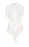 Chloé Guipure Lace Mini Dress In White