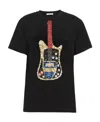 Chloé Sequin Embellished Guitar Print T-shirt In Multicolor