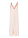 Chloé Silk Lace Floor-length Sleeveless Dress In Brown