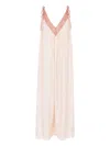 Chloé Silk Lace Floor-length Sleeveless Dress In Pink