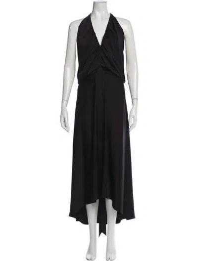 Pre-owned Chloé Halterneck Long Dress In Blue