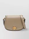 Chloé Saddle Horse Medal Bag In Hammered Pink Leather In Brown