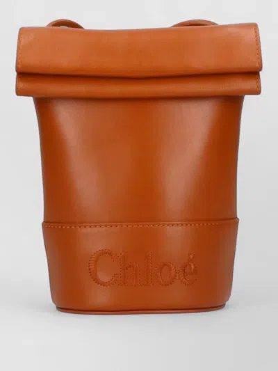 Chloé Hand Bucket Bag Adjustable Strap Smooth Finish In Brown