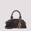 Chloé Mini Leather Multiple-charms Tote Bag In Burgundy