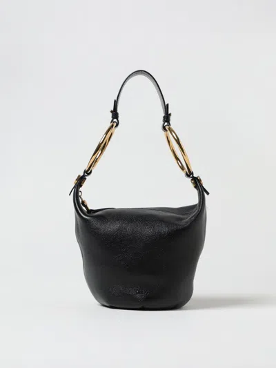 Chloé Bracelet Zip Shoulder Bag In Grained Buffalo Leather In Black