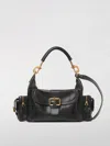 Chloé Camera Bag Medium In Natural Shiny Calfskin In Black