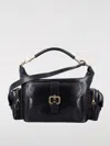 Chloé Camera Medium Shoulder Bag In Croc-embossed Calfskin In Black