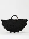 Chloé Womens Bracelet Paravent Small Crochet Shoulder Bag Black In Black